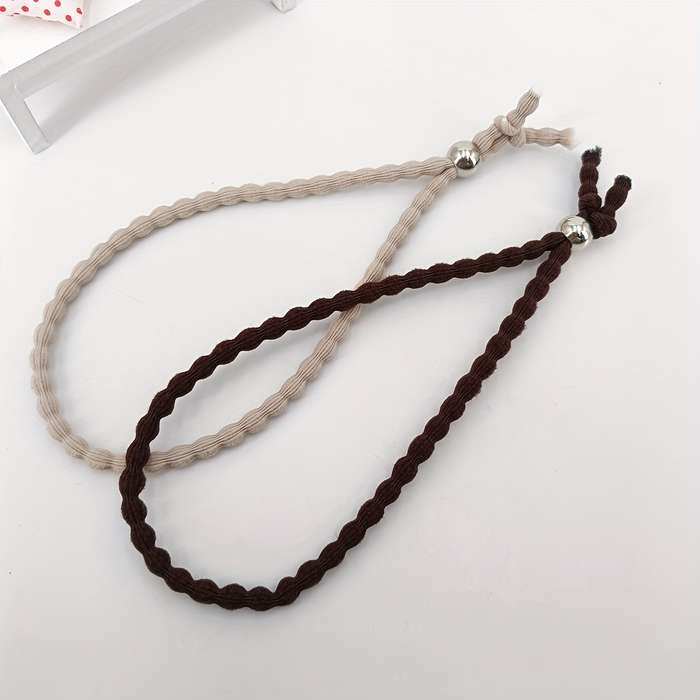 Adjustable Beaded Hair Ties Set