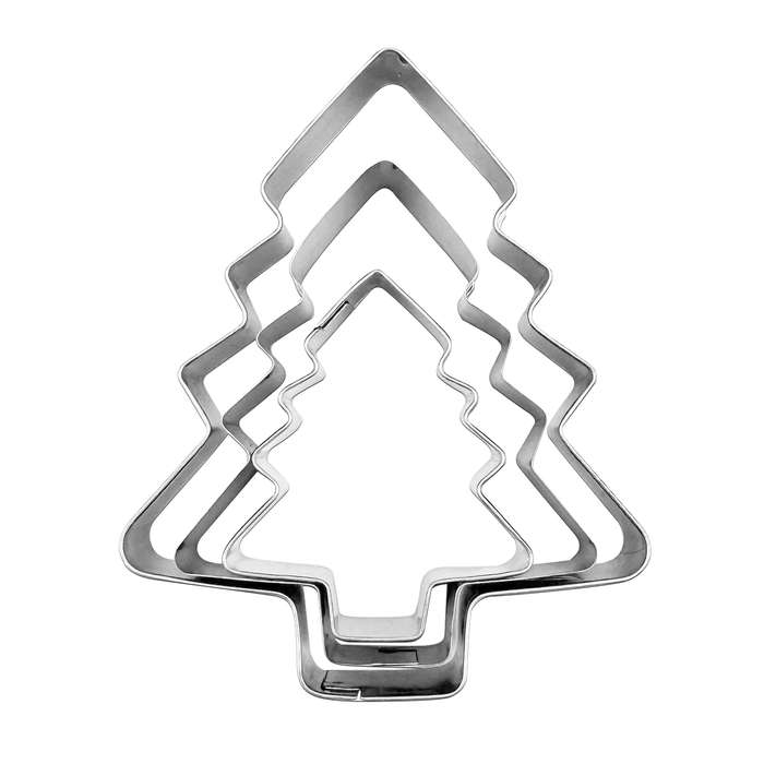 3pcs Christmas Tree Cookie Cutters Set
