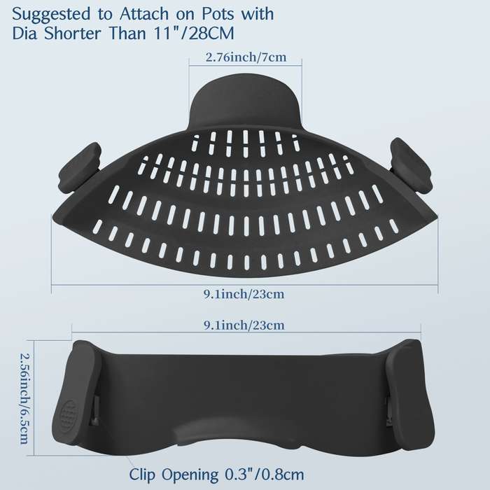 1pc  Adjustable Silicone Clip-On Pot Strainer