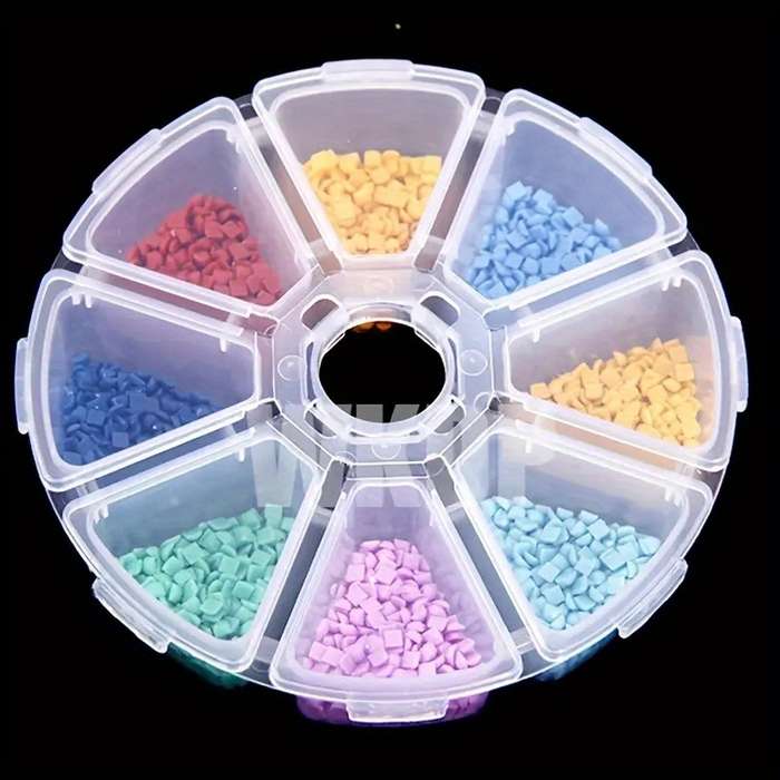 1pc 8-Grid Transparent Storage Box