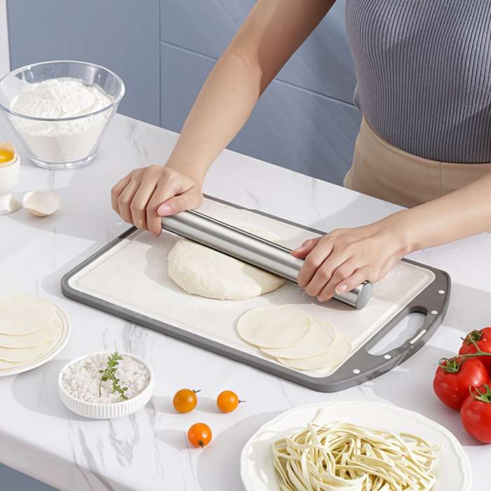 1pc Stainless Steel Rolling Pin - Durable