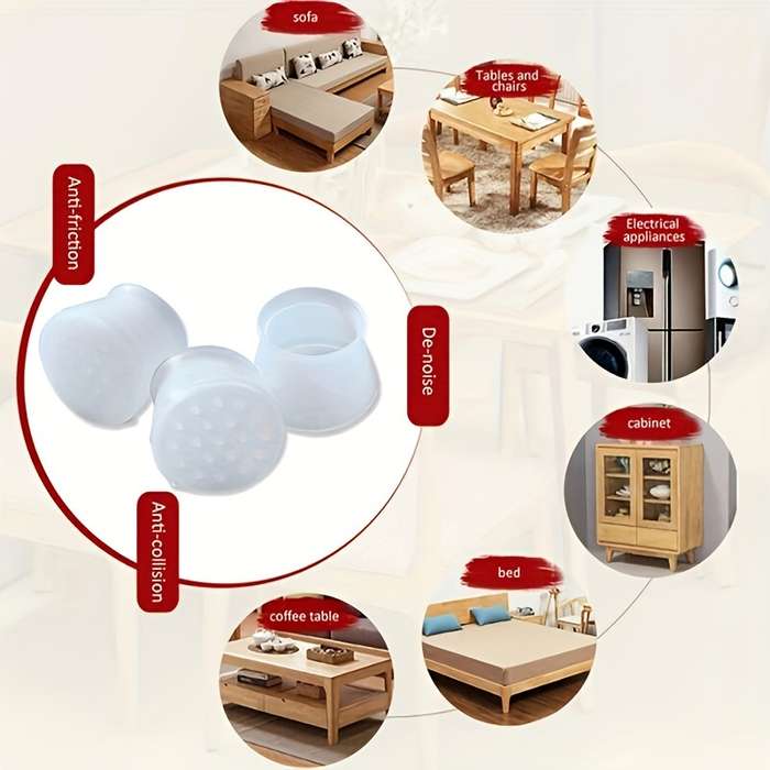 20pcs Silicone Furniture Leg Protectors