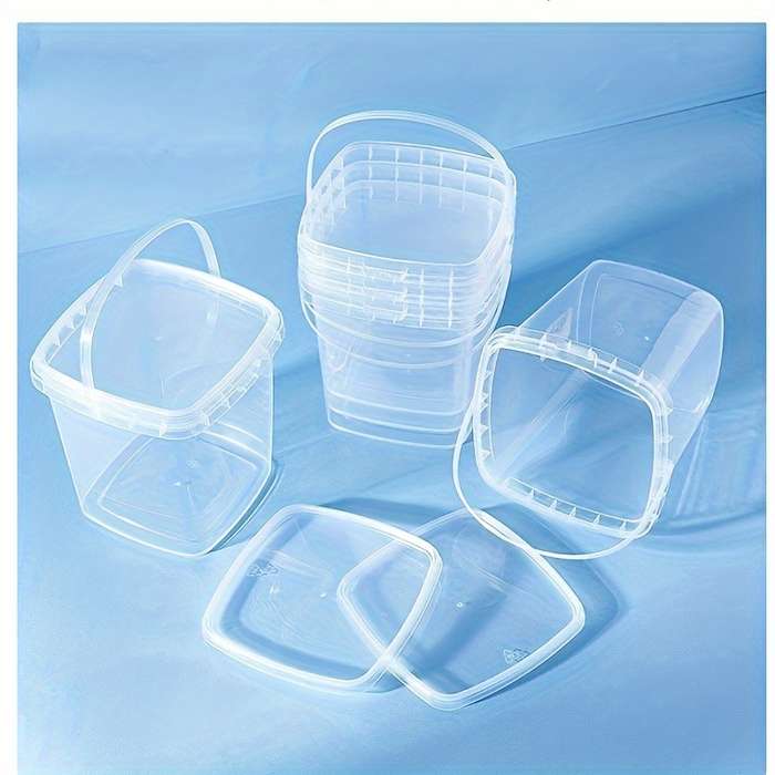 PP Material Square Food Storage Containers with Lids