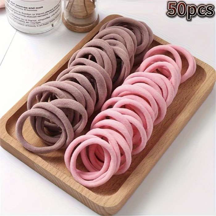 50pcs High Elastic Hair Ties French Thick Hair Ties for Women