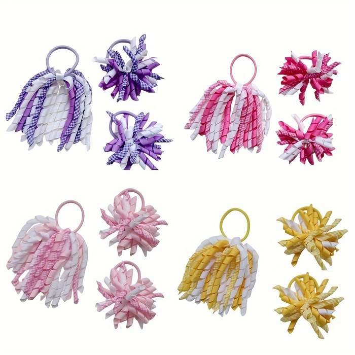 Twist Ribbon Decorative Hair Loops Elastic Ponytail Holder Hair