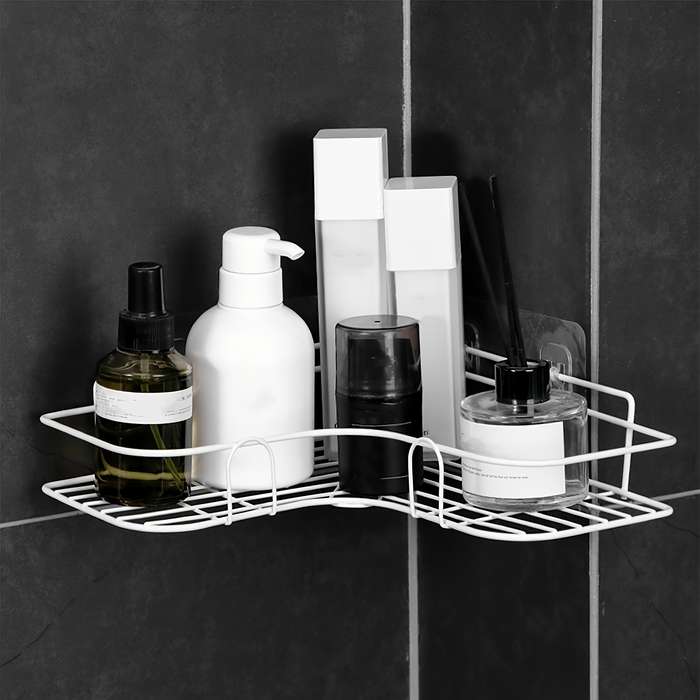 1pc Easy-Install Corner Shower Shelf