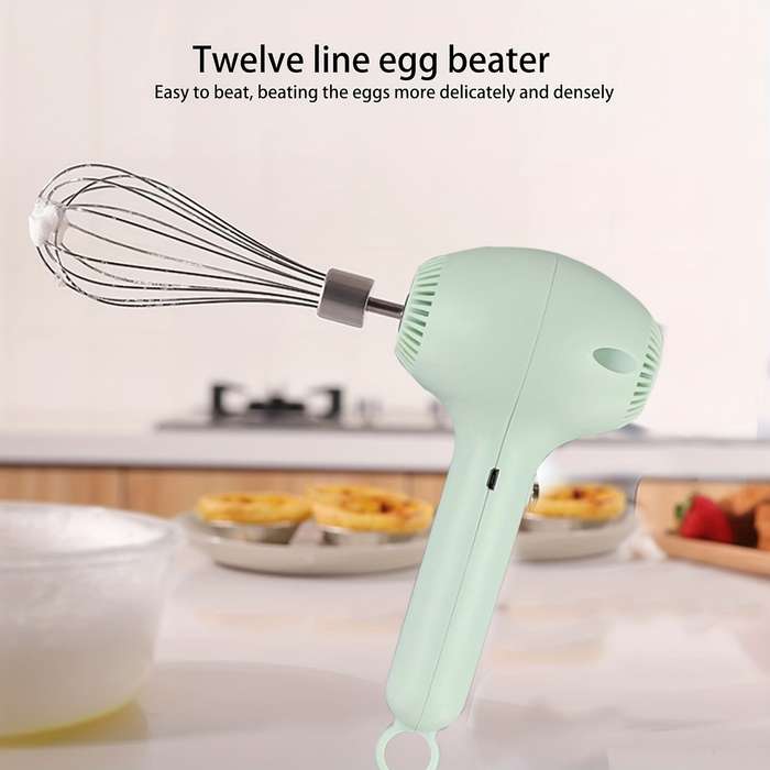 1pc Portable Cordless Electric Hand Mixer And Whisk