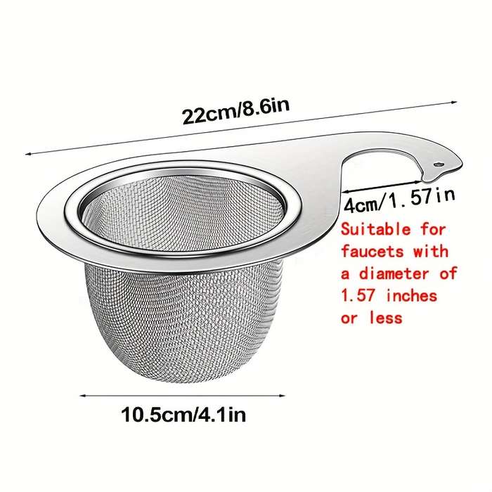 1pc Swan Stainless Steel Kitchen Sink Strainer