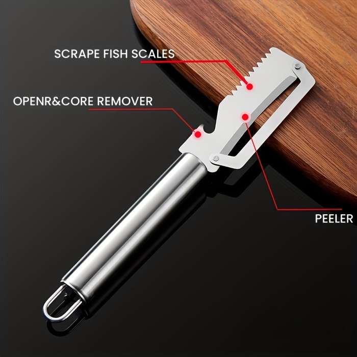 1pc 4-in-1 Multifunctional Stainless Steel Peeling Knife