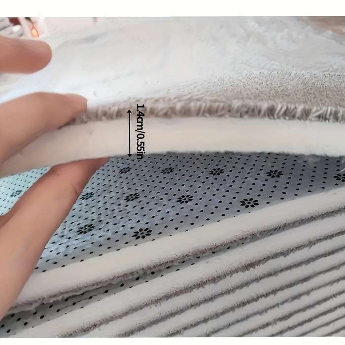 3pcs Soft Coral Fleece Bath Rug Set