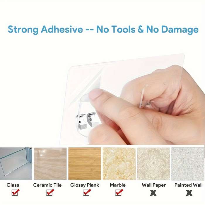 1pc Easy-Install Corner Shower Shelf