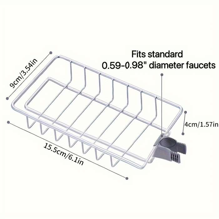 Kitchen Faucet Sponge Stainless Steel Holder