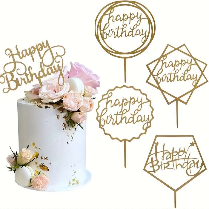 5pcs Large Birthday Cake Decoration Supplies