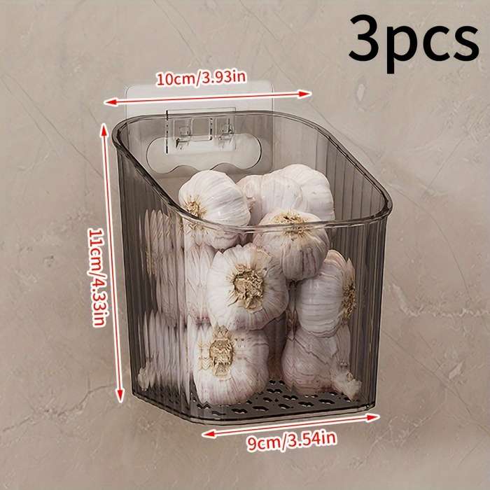 3pcs Plastic Storage Box