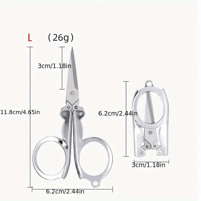 Small Folding Scissors Portable Travel Scissors Stainless Steel Cutter Mini Scissors For Home Office