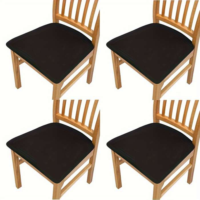 Set Of 4 Waterproof Elastic Milk Fiber Fabric Stool Covers