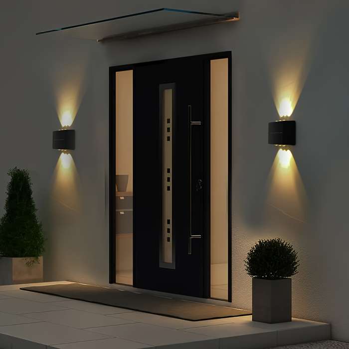 Solar Fence Light Up And Down Lighting