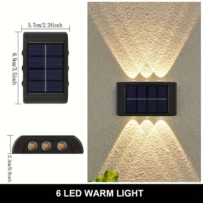 Solar Fence Light Up And Down Lighting