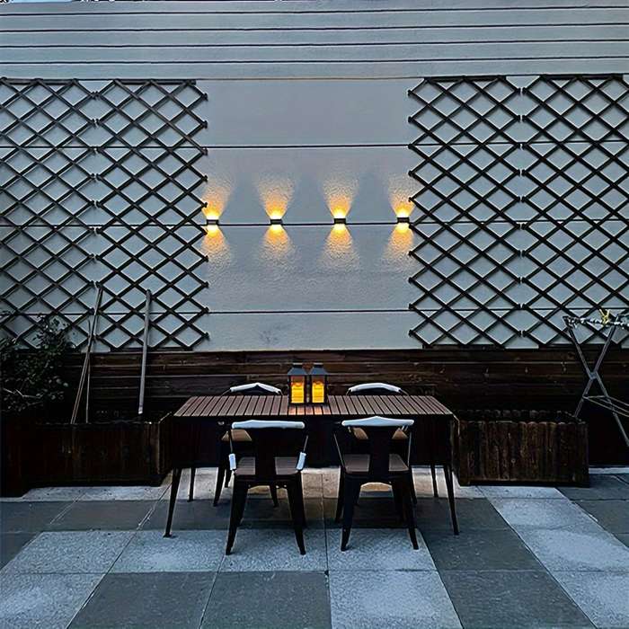 Solar Fence Light Up And Down Lighting