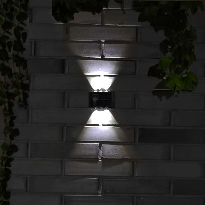 Solar Fence Light Up And Down Lighting