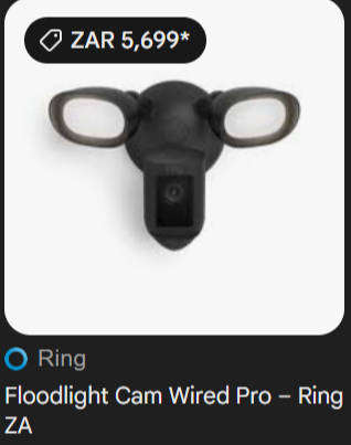 Ring Floodlight Security Camera Plus | 1080HD | Black