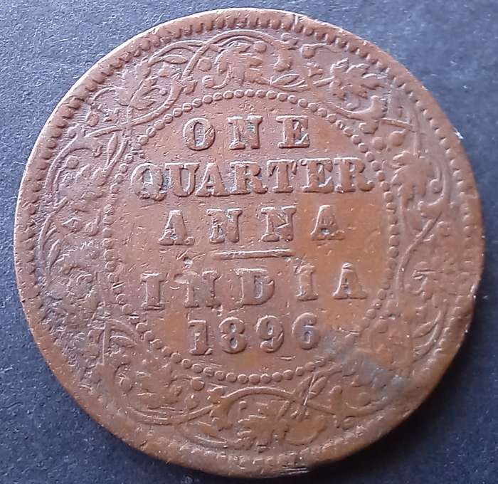 1896 1/4 Anna of India