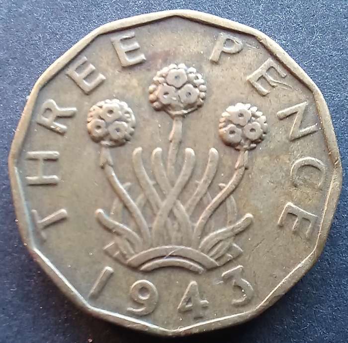 Great Britain 1943 Three Pence