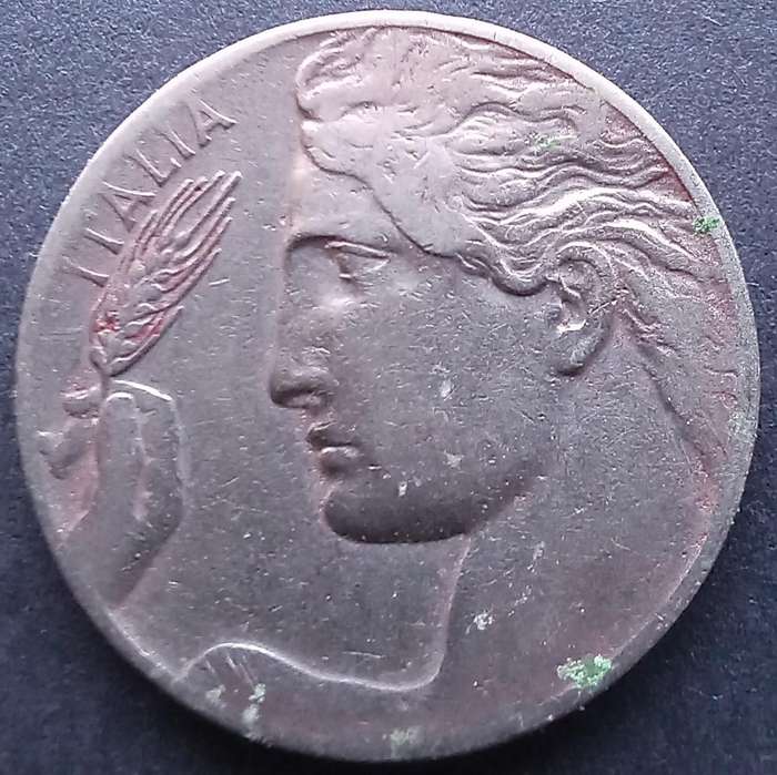 Italy 1921 R 20 Centesimi