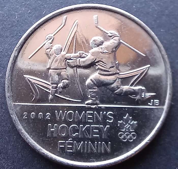 Canada 2009 25 Cent Commemorating 2010 Winter Olympic Womens Hockey