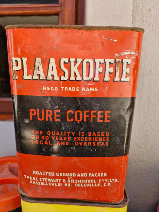 Plaaskoffie tin