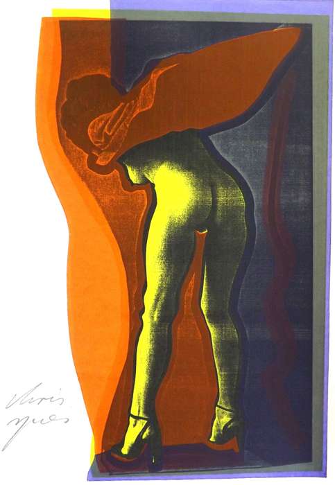 NUDE DATE WITH HISTORY. CHRIS SPIES. A4. 16 Hand printed silkscreens in a portfolio/book. All signed