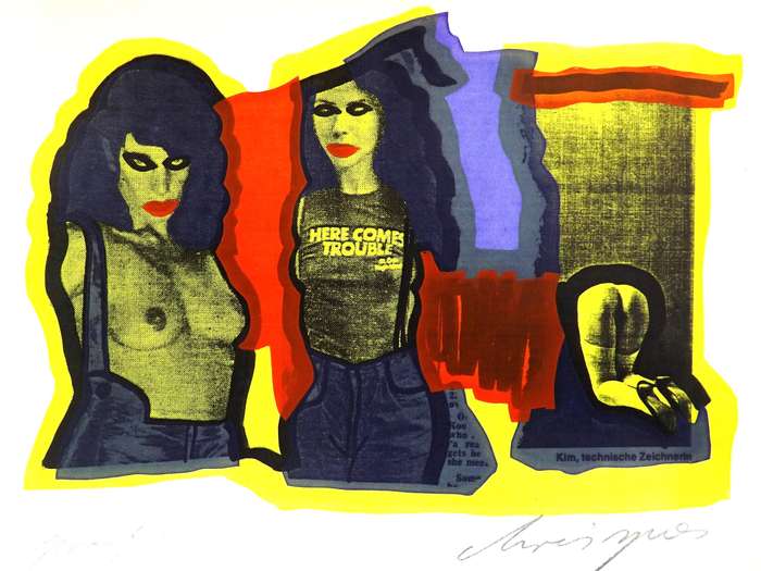 NUDE DATE WITH HISTORY. CHRIS SPIES. A4. 16 Hand printed silkscreens in a portfolio/book. All signed