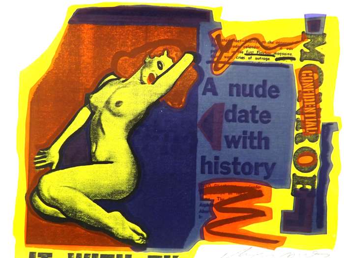 NUDE DATE WITH HISTORY. CHRIS SPIES. A4. 16 Hand printed silkscreens in a portfolio/book. All signed