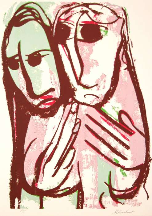 FRANS CLAERHOUT. EMMAUS GANGERS . A3. Hand printed silkscreen. Limited Edition. Signed.