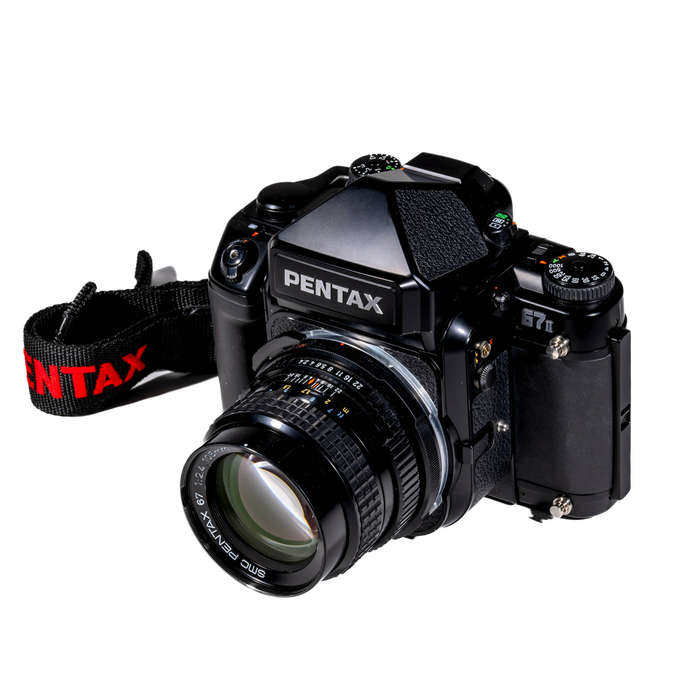 Pentax 67 II medium format camera with 67 SMC 105mm f2.4 lens