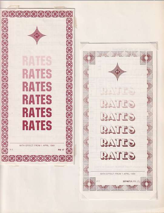 SA Post Office rates booklets collection 1986 to 2008 (not all scans shown)