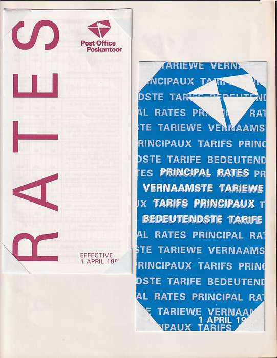 SA Post Office rates booklets collection 1986 to 2008 (not all scans shown)