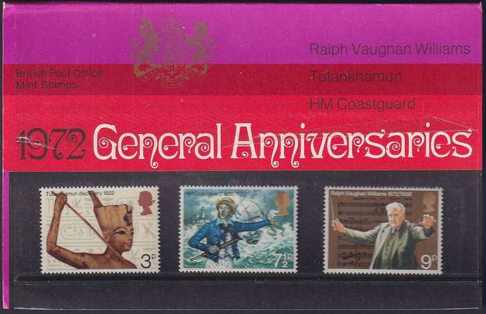 GB 1972 General Anniversaries presentation pack no. 40