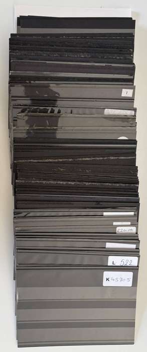 Stock cards, 3 strips, used (120+ cards)