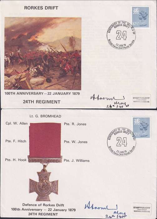 GB 1979 100th Anniversary of the defence of Rorkes Drift signed covers (2 covers)