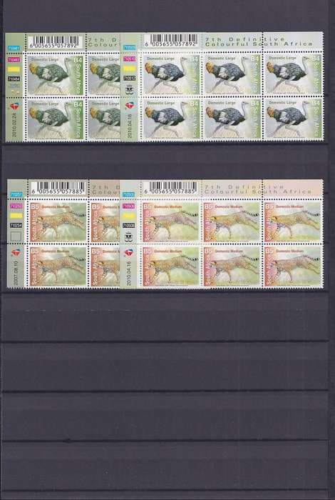 SOUTH AFRICA 2000 7th Definitive collection of 184 control blocks, no duplicates!!