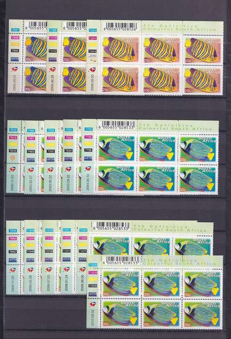 SOUTH AFRICA 2000 7th Definitive collection of 184 control blocks, no duplicates!!
