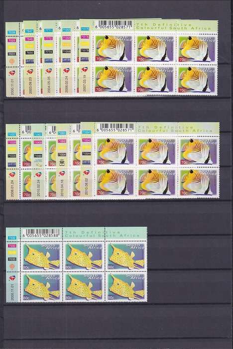 SOUTH AFRICA 2000 7th Definitive collection of 184 control blocks, no duplicates!!