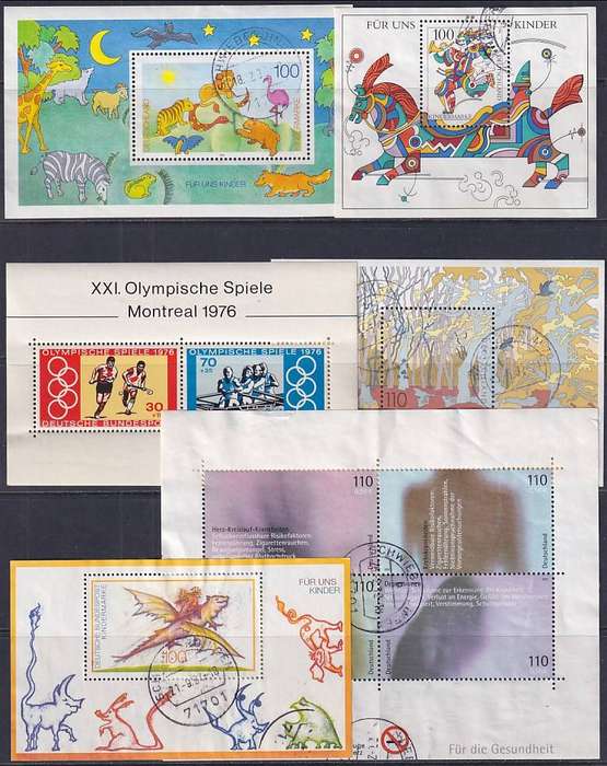 GERMANY mint and used minisheets on 4 scans (23 minisheets)