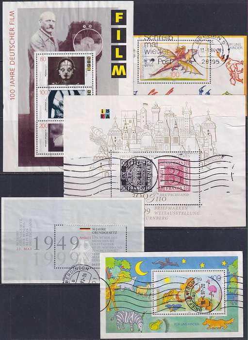 GERMANY mint and used minisheets on 4 scans (23 minisheets)