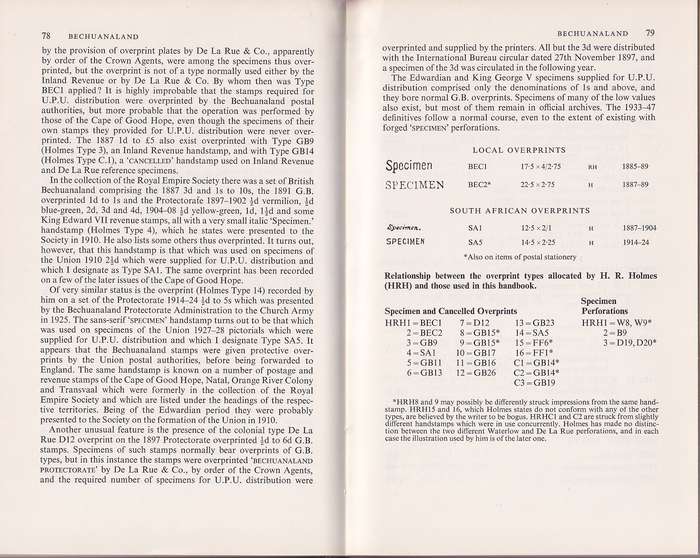 Specimen Stamps of the Crown Colonies 1857-1948 by Marcus Samuel (1976)