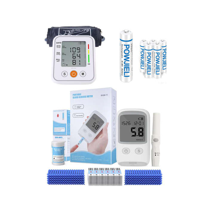 Smart Health Duo: Portable Blood Pressure & Glucose Monitor