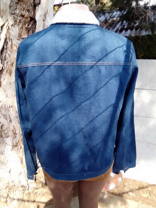 Denim Jacket with Faux Fur Collar