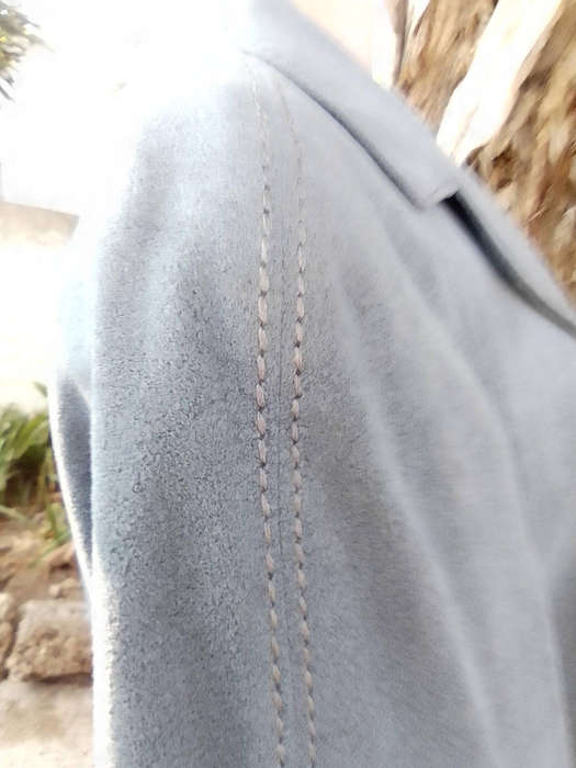 Vintage Jarmode Boutique Light Grey Coat with stitched detail