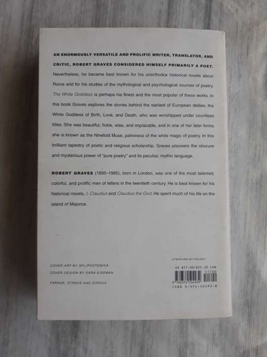 COLLECTABLE MYTHOLOGY BOOK - THE WHITE GODDESS BY ROBERT GRAVES